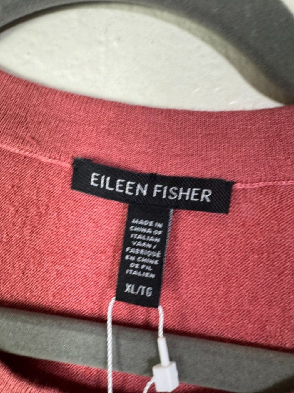 NEW Eileen Fisher Womens Organic Linen Blend Long Sleeve Top XL Rose Pink Lagenl - Picture 3 of 13